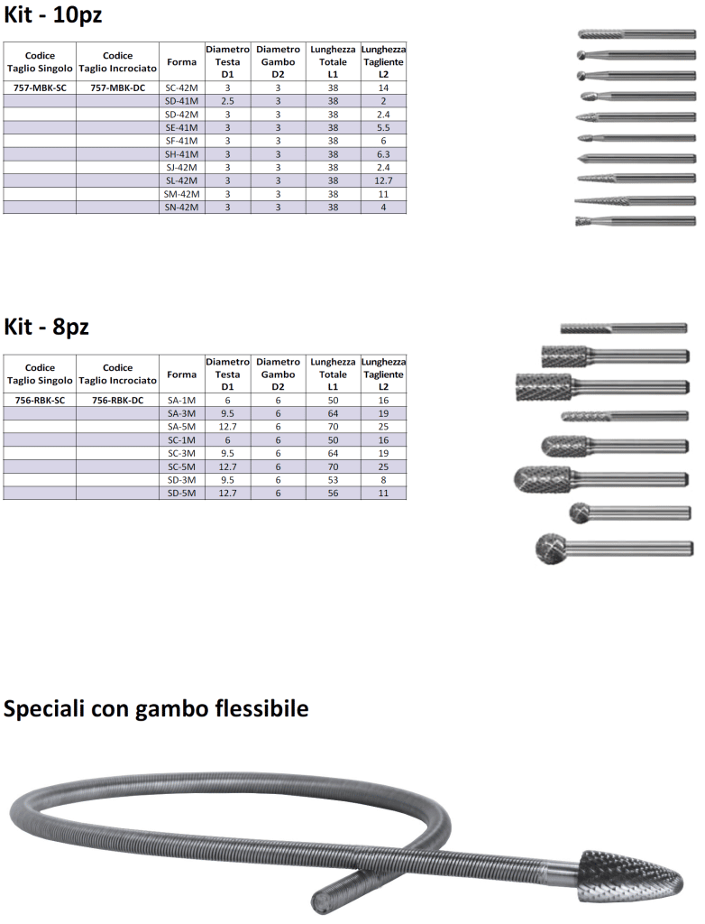 best-carbide-frese-lime-rotative-kit-gambo-flessibile